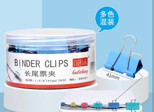 CLIPS BINDER GRANDE COLORES